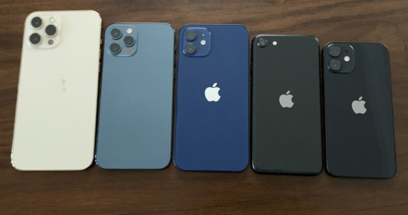 Distintos modelos de iPhone